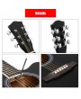 40 Inch Cutaway Acoustic Guitar 20 Frets Beginner Kit for Students Children Adult Bag Guard Wrench Strings Black