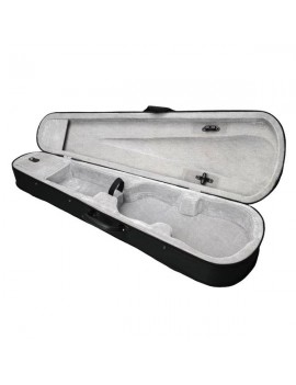 Durable Cloth Fluff Triangle Shape Case with Silver Gray Lining for 4/4 Violin Black