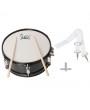 Glarry 14 x 5.5 inches Professional Marching Snare Drum & Drum Stick & Drum Key & Strap Black