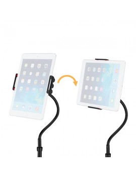 Cell Phone Stand Tablet Stand Holder Adjustable Height & Angle Flexible Long Arm, Bracket Side Clamps Extend 4.5inch To 7 Inch Suit For Live Broadcast, Online Class, Face Time, Zoom Meeting, Video Cal