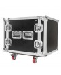 19" 10U Single Layer Double Door DJ Equipment Cabinet Black & Silver