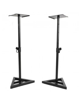 [US-W]2pcs Heavy Duty Adjustable Height Pro Speaker/Monitor Stands Black