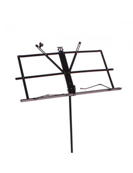 [US-W]Glarry Handy Portable Adjustable Folding Music Stand with Bag Black